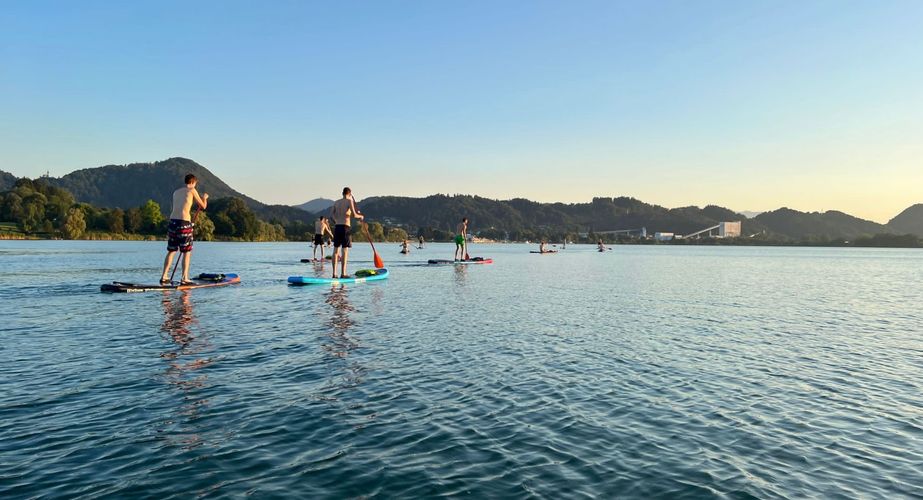 Suppen op het meer Suppen op het meer